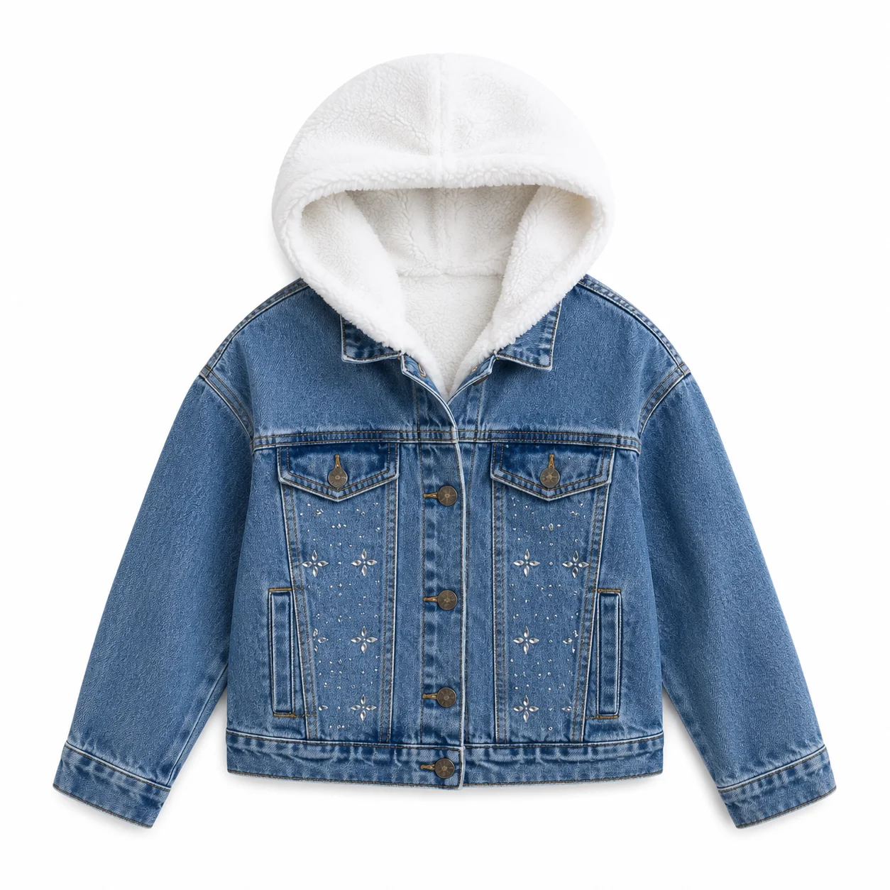 Campera Jeans Top con Piely Bbrillo Nena