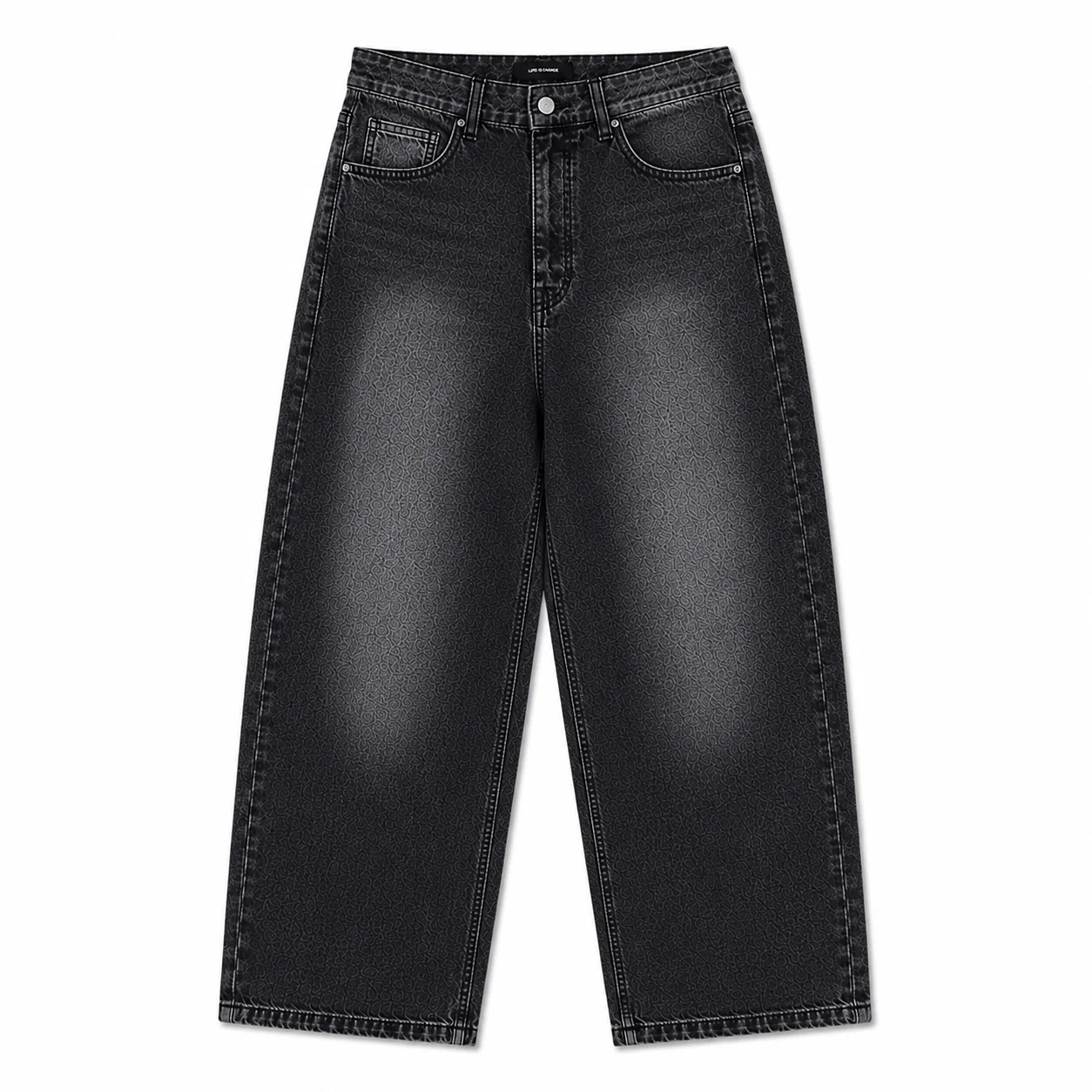 Jeans Baggy Liso Localizado Hombre