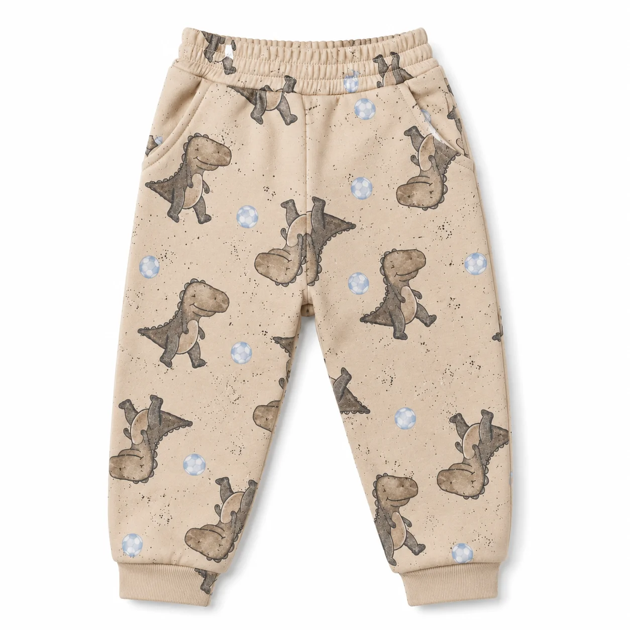 Pantalon Frizado Estampado Dinosaurio Bebe