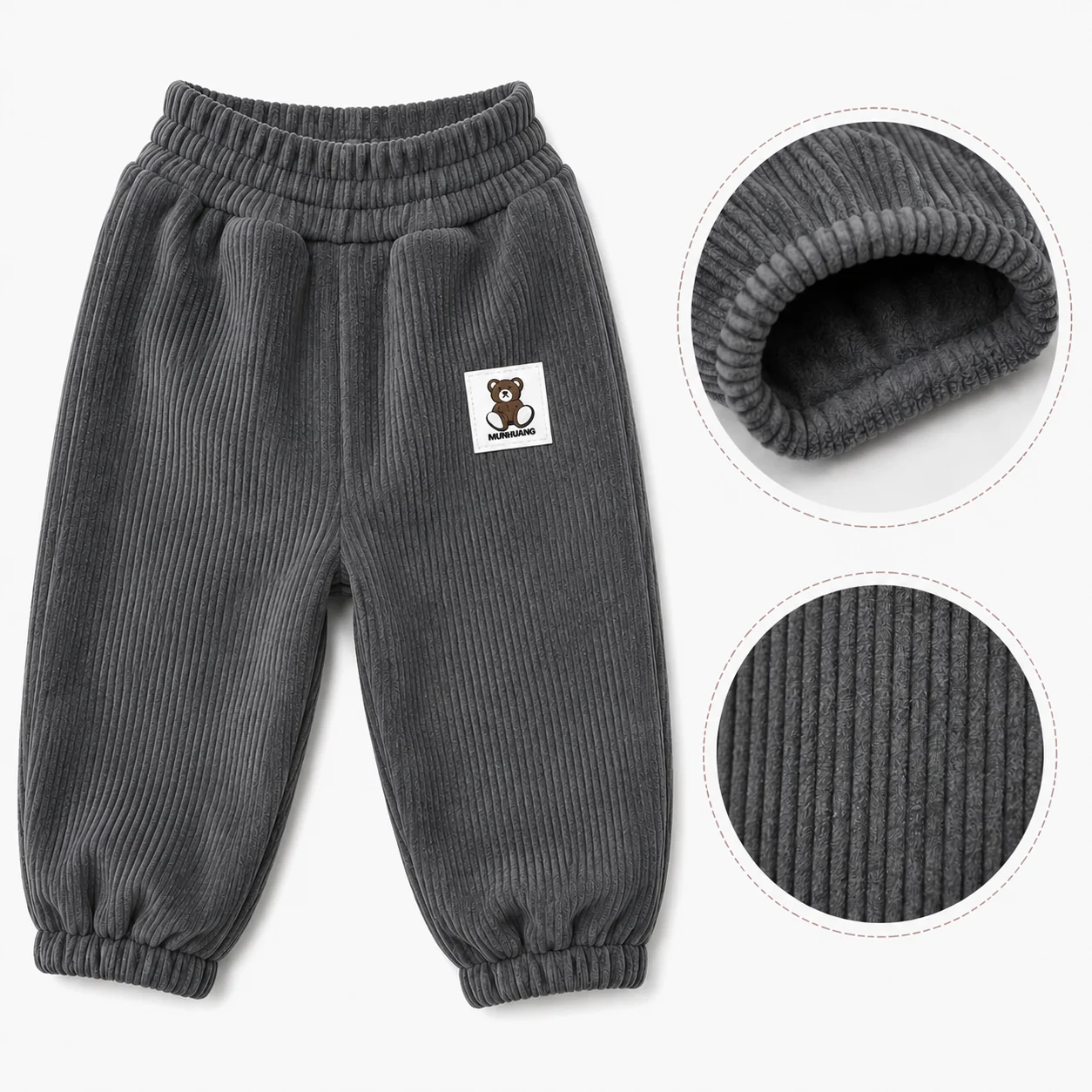 Pantalon Baggy Corderoy con Piel Bebe