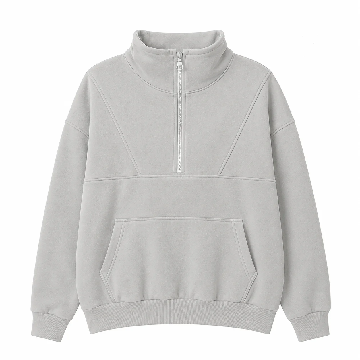 Pulover Darlon Top con Medio Cierre Dama 3 - Gris