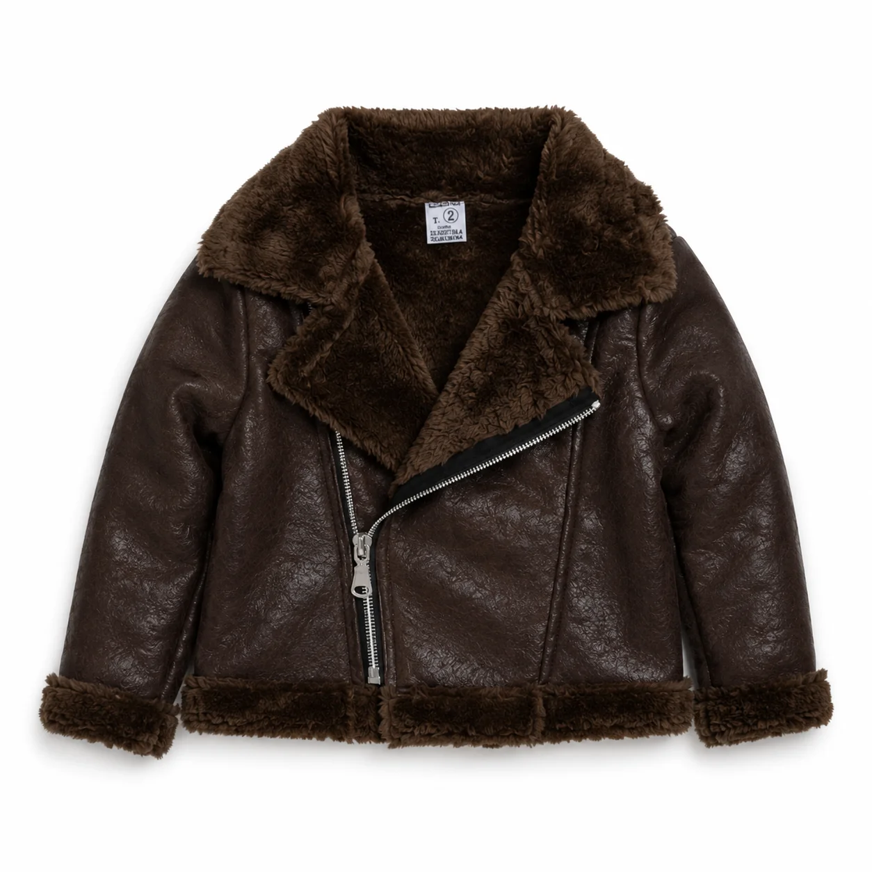 Campera Gamulan Craqueleado Cierre Costado Beba