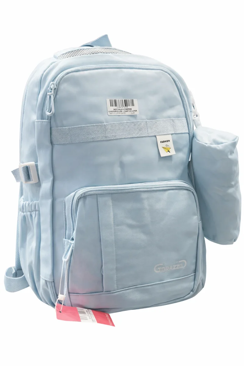 Mochila 5 Cierres C/Separador y Cartuchera Reforzado