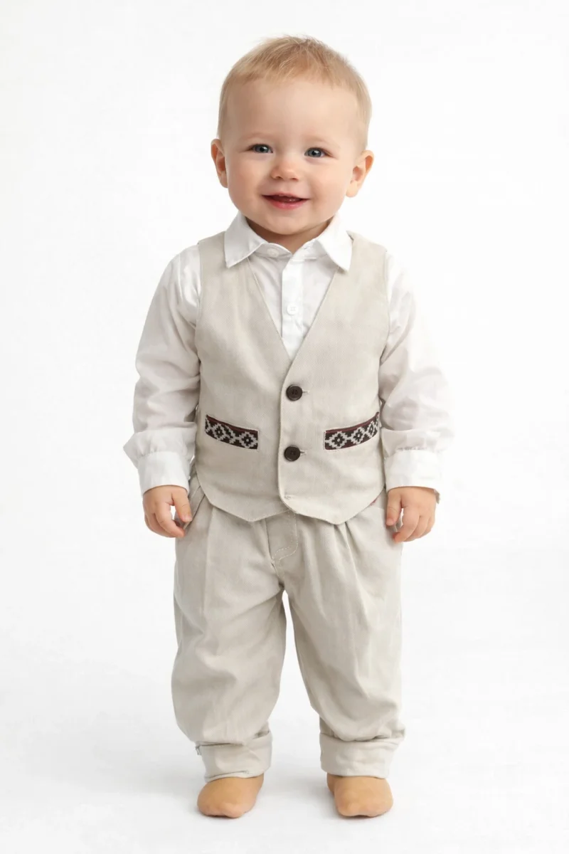 Conjunto Gaucho Camisa,chaleco y Bombacha de Campo Bb
