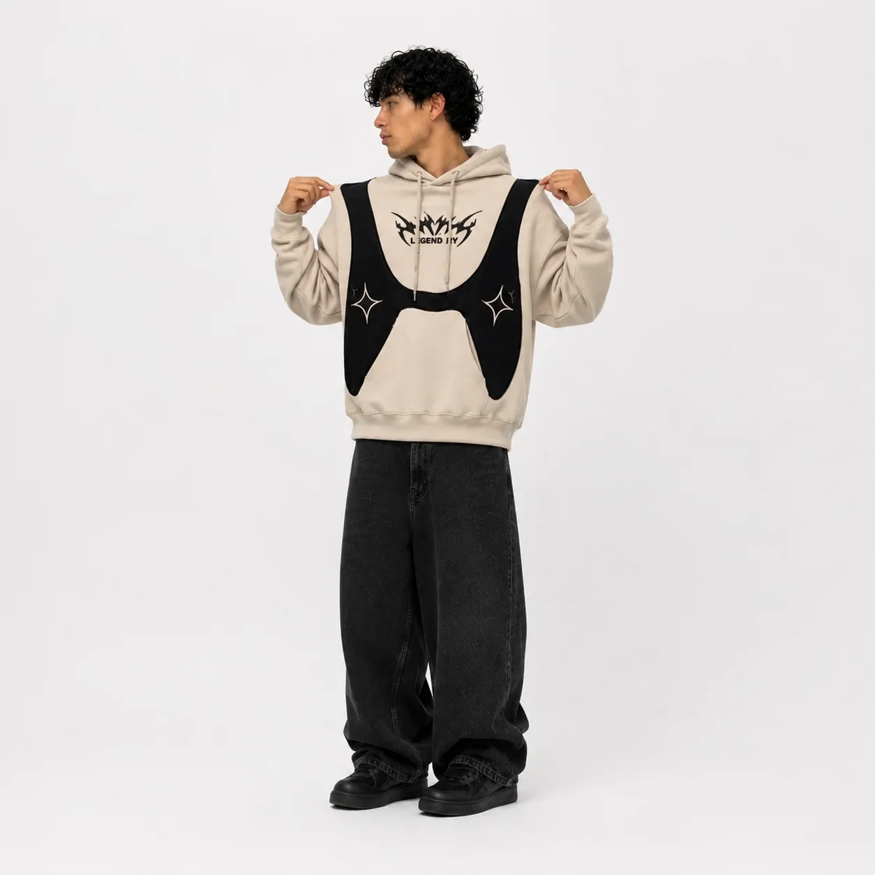 Negro/Beige