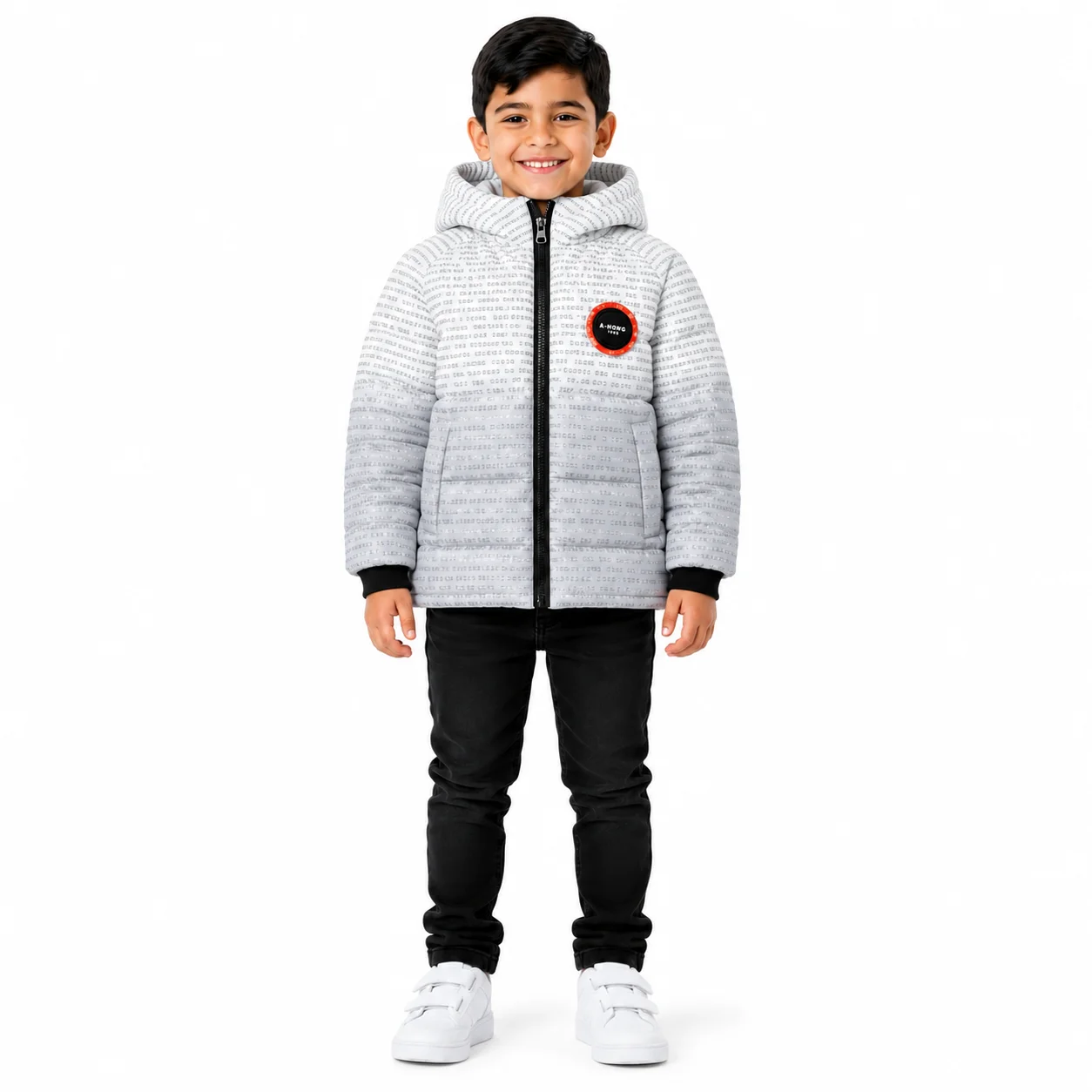Campera Bicolor con Letras y Capucha - Tasmy