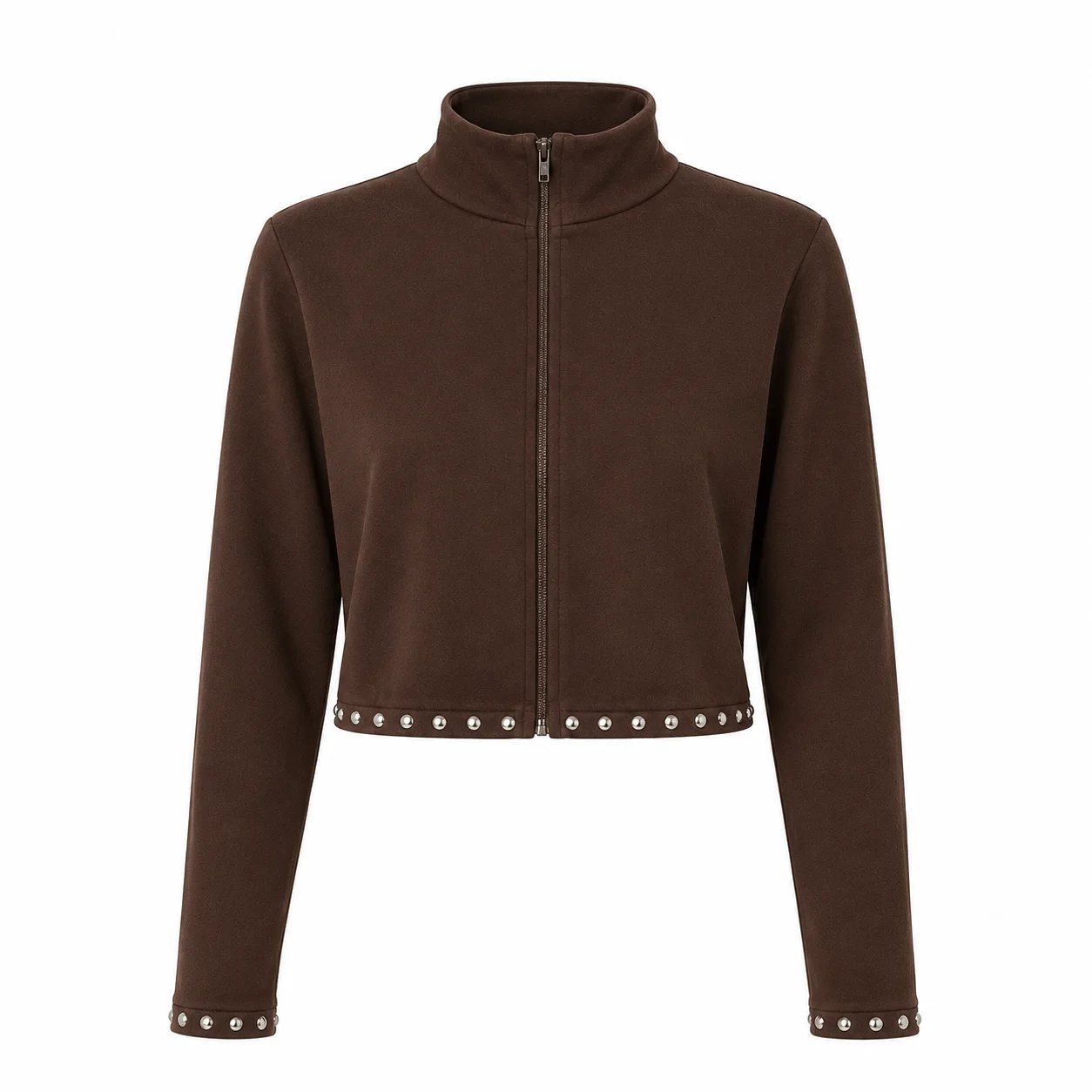 Campera con Piel por Dentro y Tachas - Tasmy