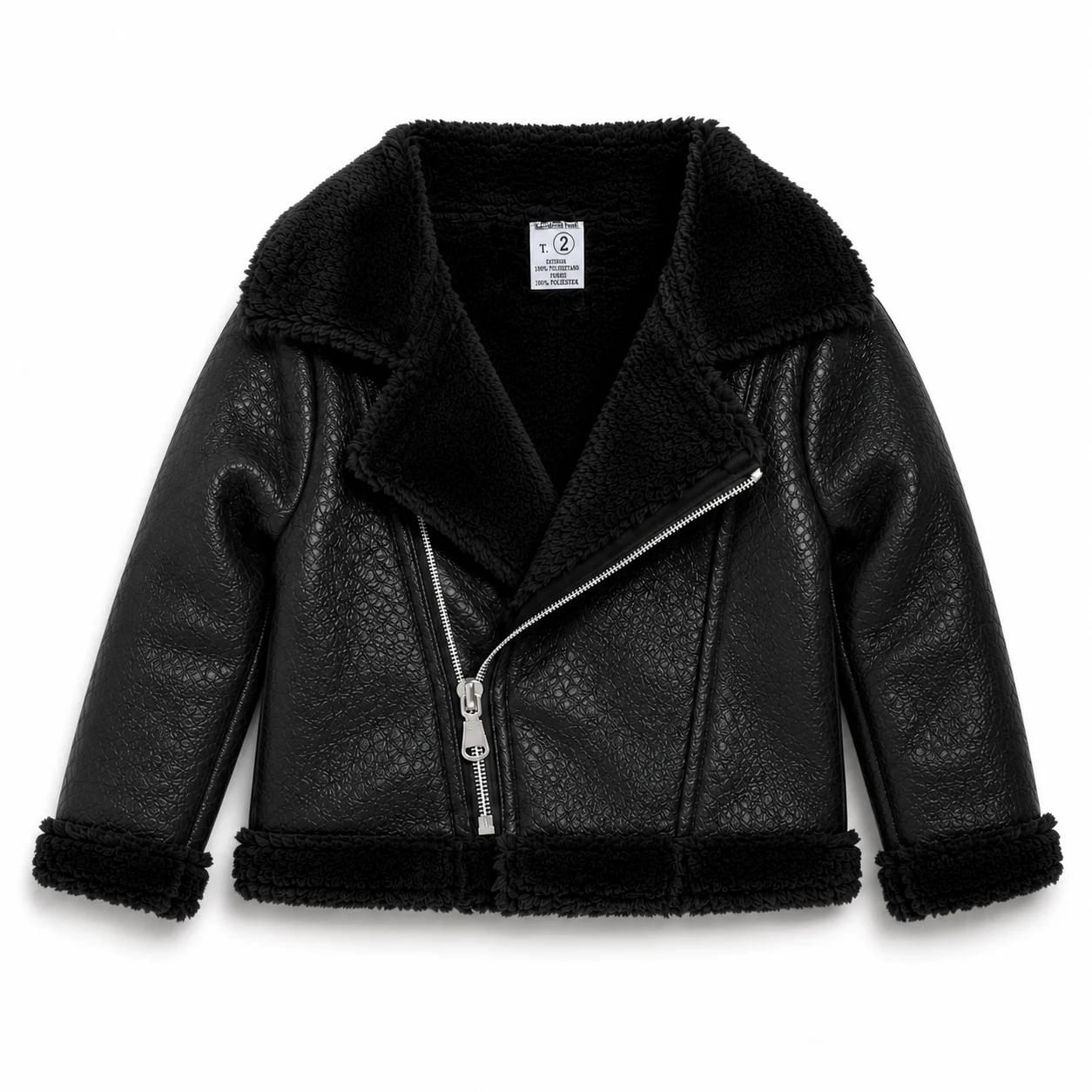 Campera Gamulan Craqueleado Cierre Costado - Tasmy