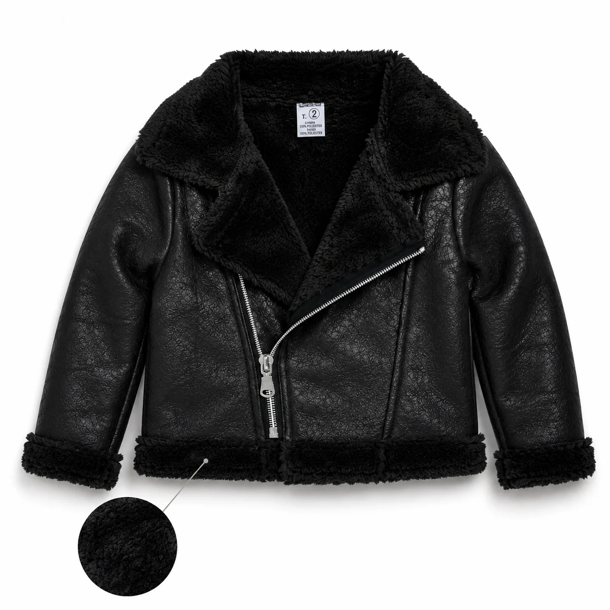 Campera Gamulan Craqueleado Cierre Costado - Tasmy
