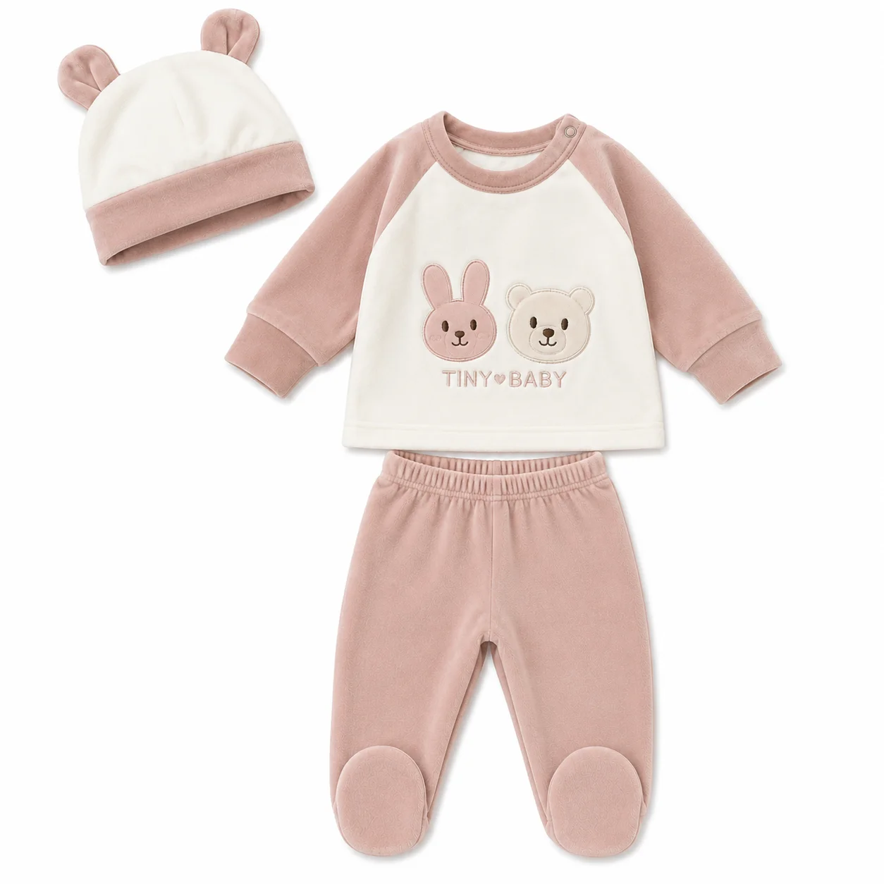 Conjunto Pulóver, Pantalón y Gorro Bebé - Tasmy