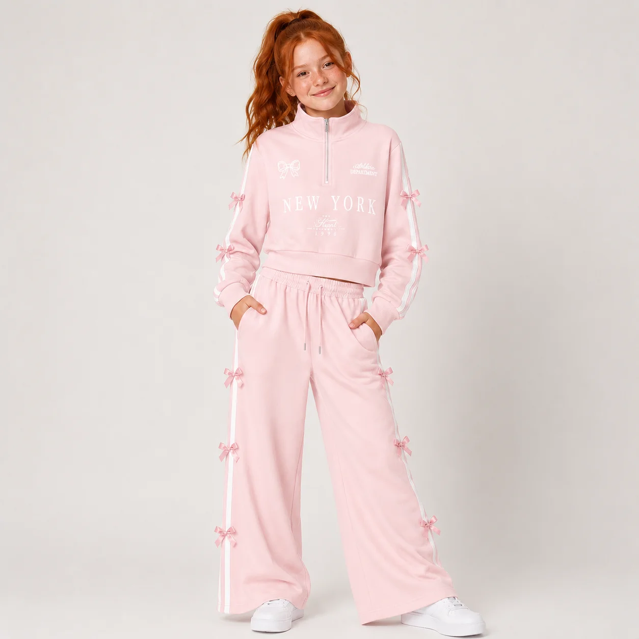 Conjunto Térmico Pulover y Pantalón con Moño - Tasmy