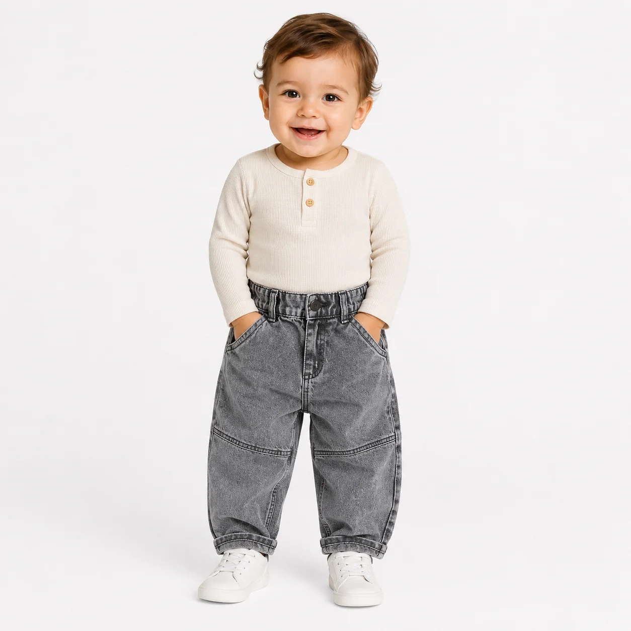 Jeans Baggy Elástico para Bebé - Tasmy