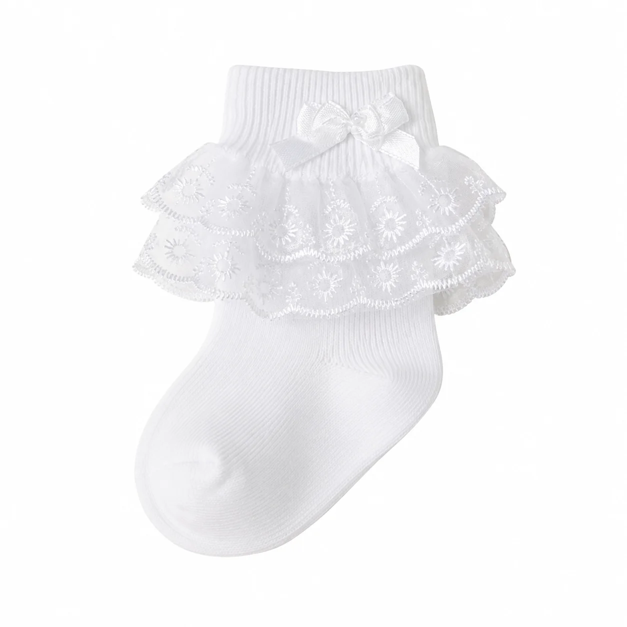 Medias con Puntilla Bebé color Blanco - Tasmy