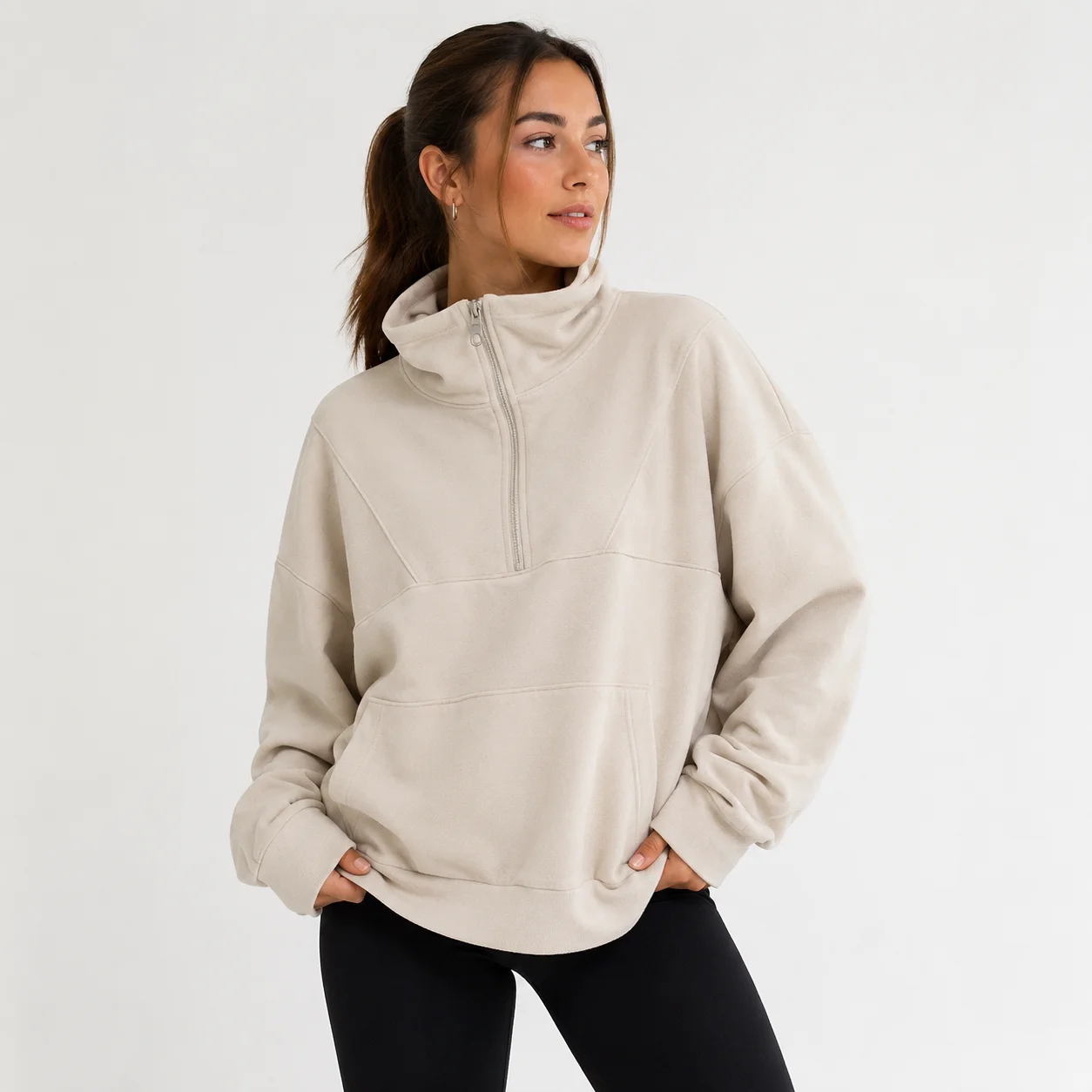 Pulover Darlon sin Capucha Beige color Beige/Claro - Tasmy