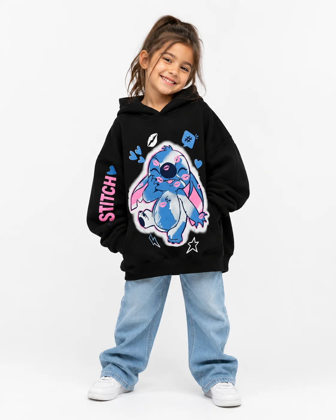 Pulover Frizado Stitch con Capucha - Tasmy