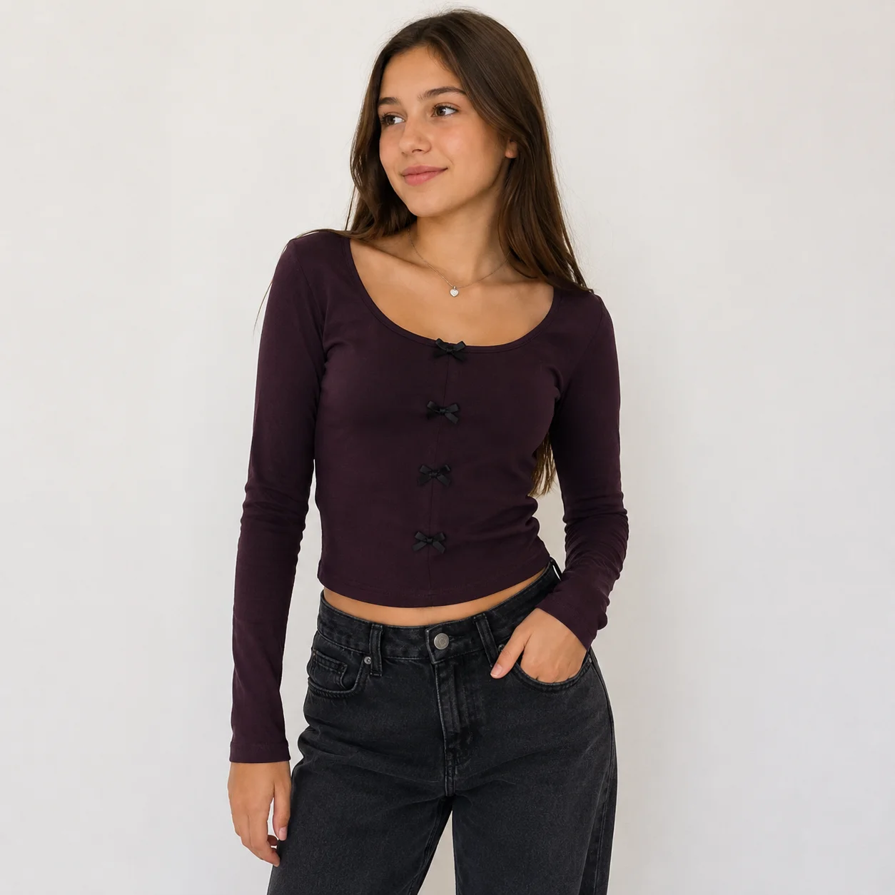 Remera Morley Manga Larga con Moño - Tasmy
