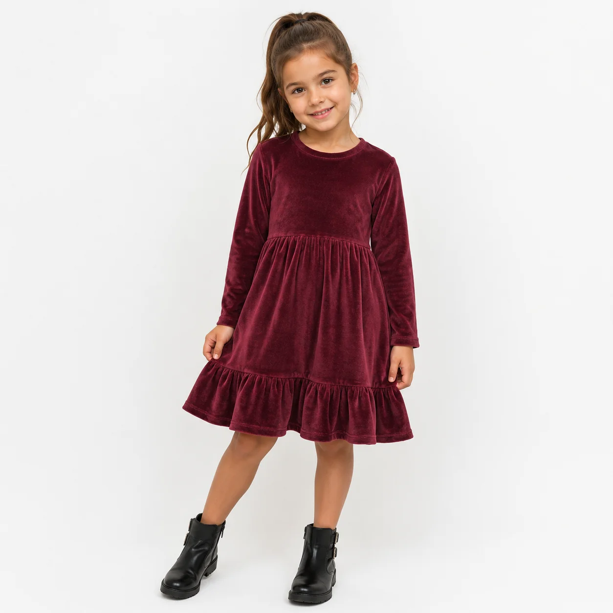 Vestido Plush Manga Larga - Tasmy