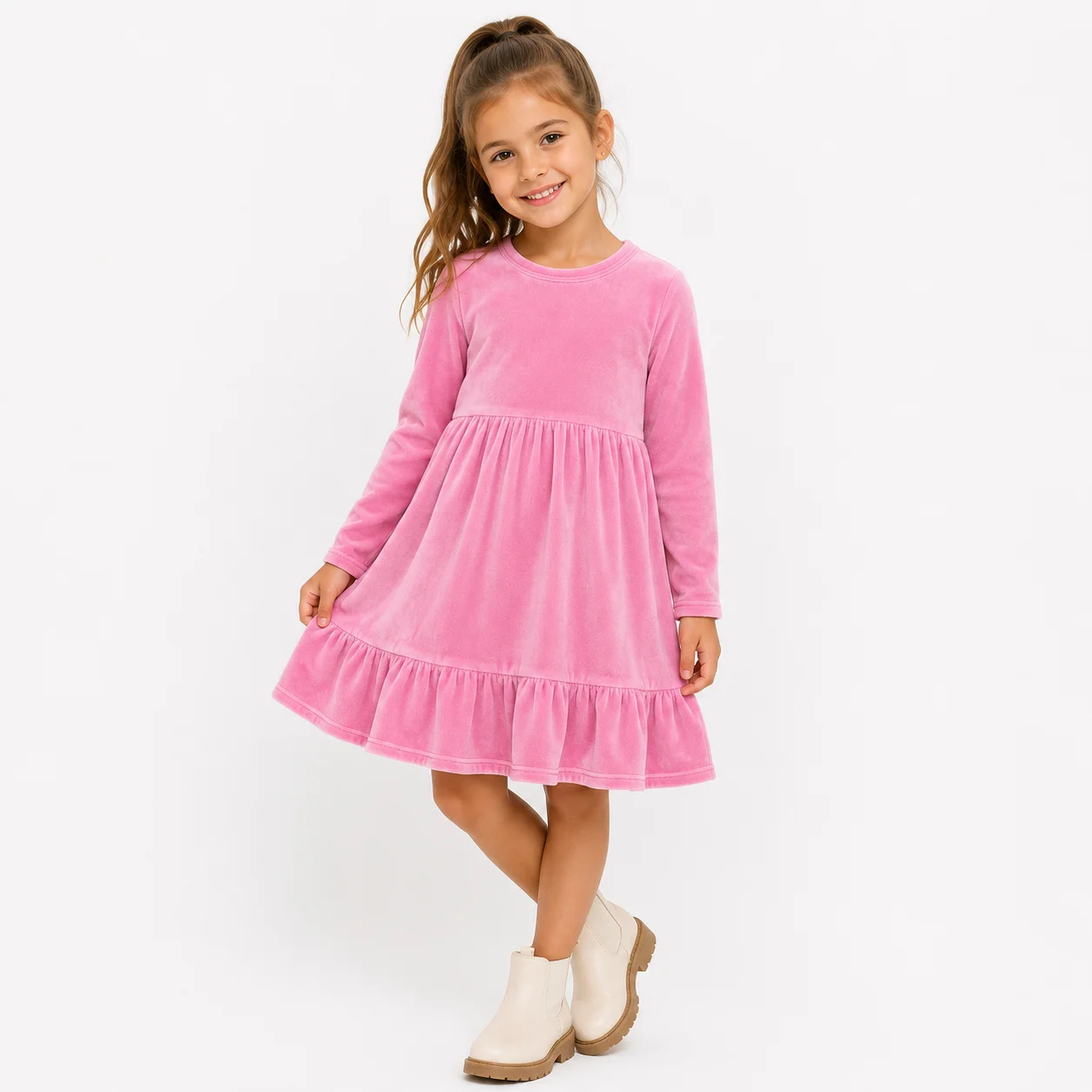 Vestido Plush Manga Larga - Tasmy