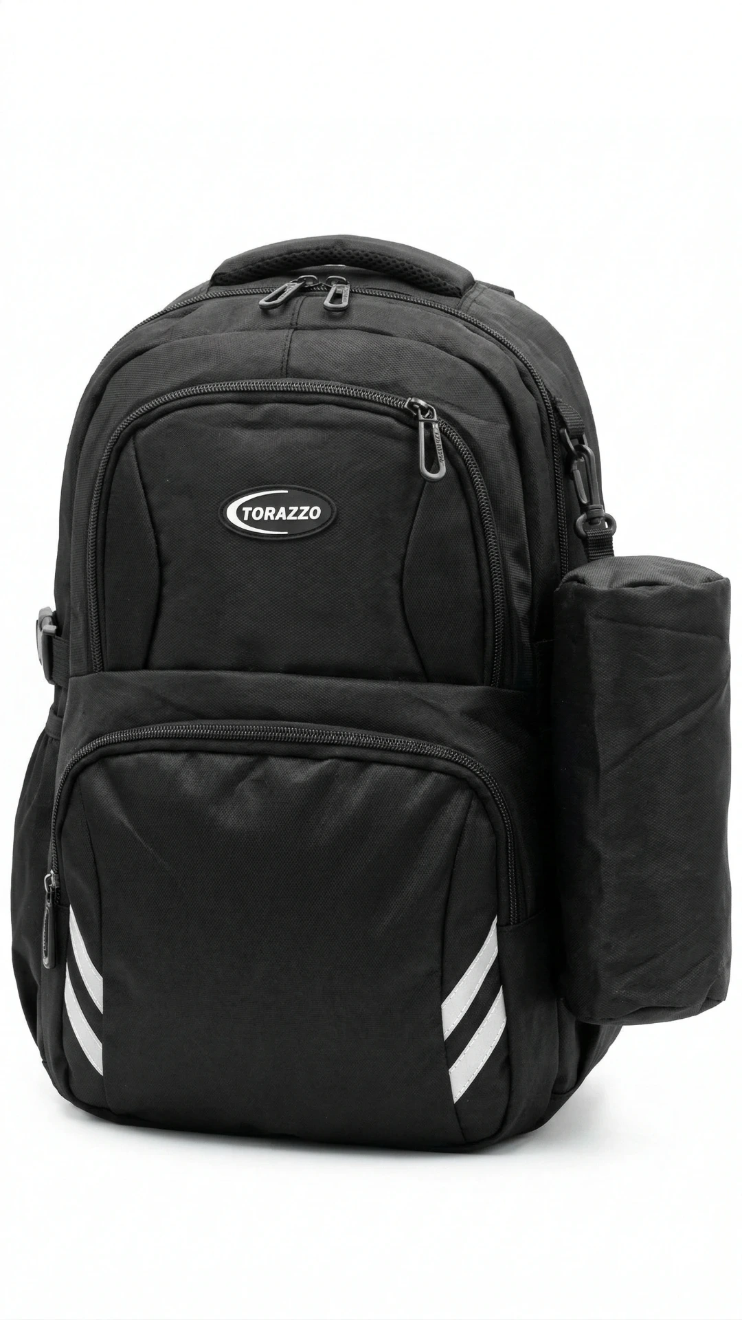 Mochila con cartuchera y separador - 5 cierres y diseño de líneas