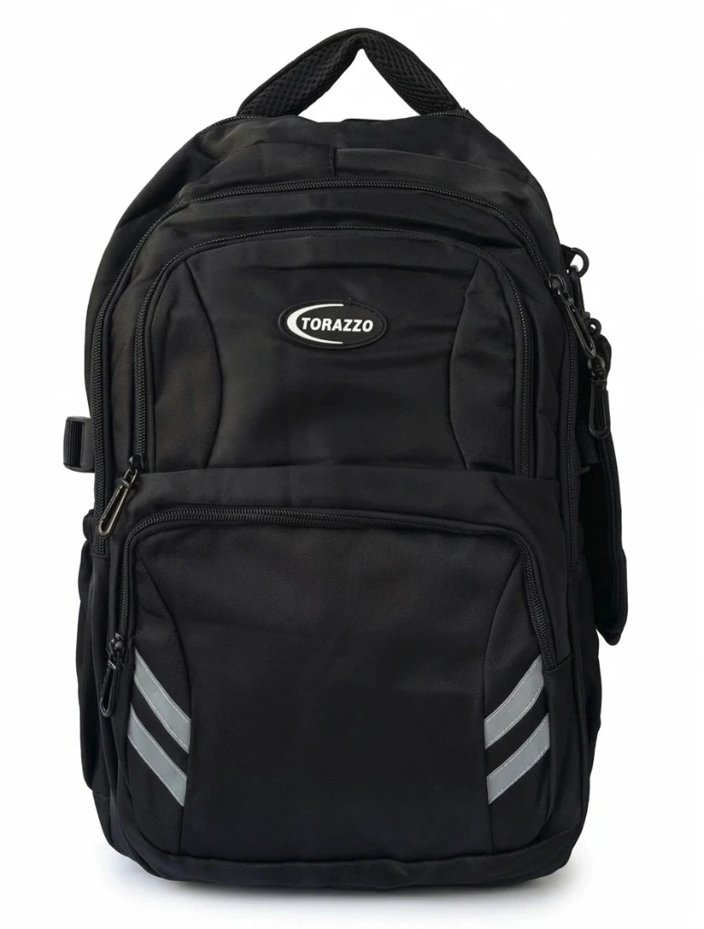 Mochila 5 cierres reflex y cartuchera regulador a los costados